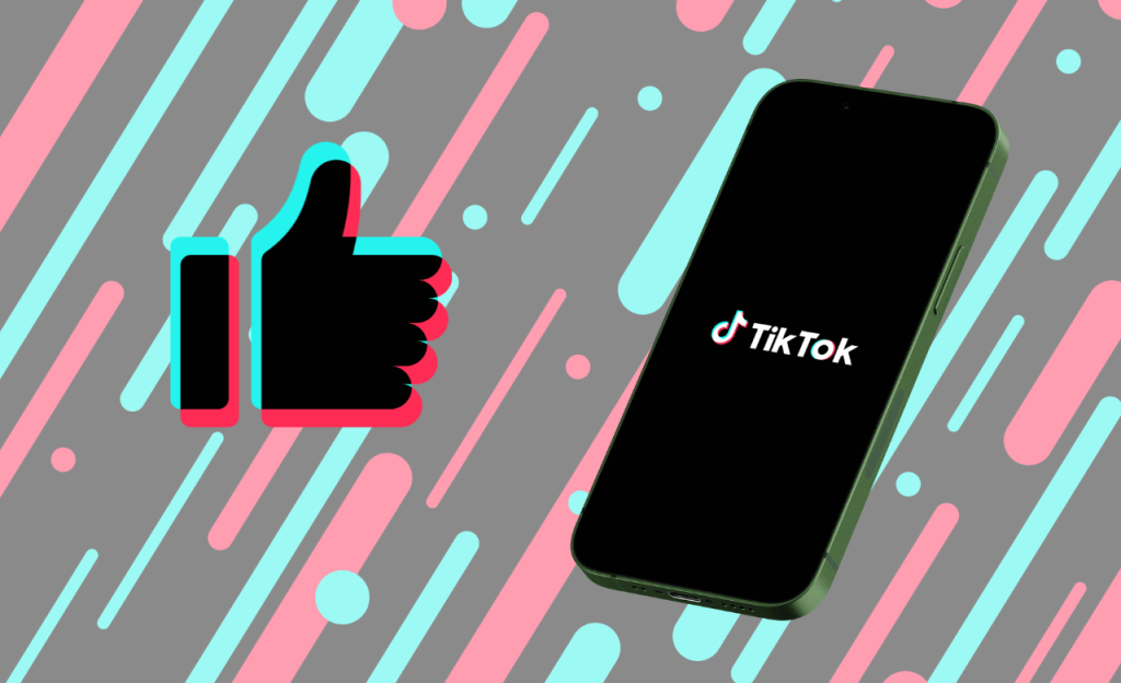 TikTok app splash screen on an iPhone