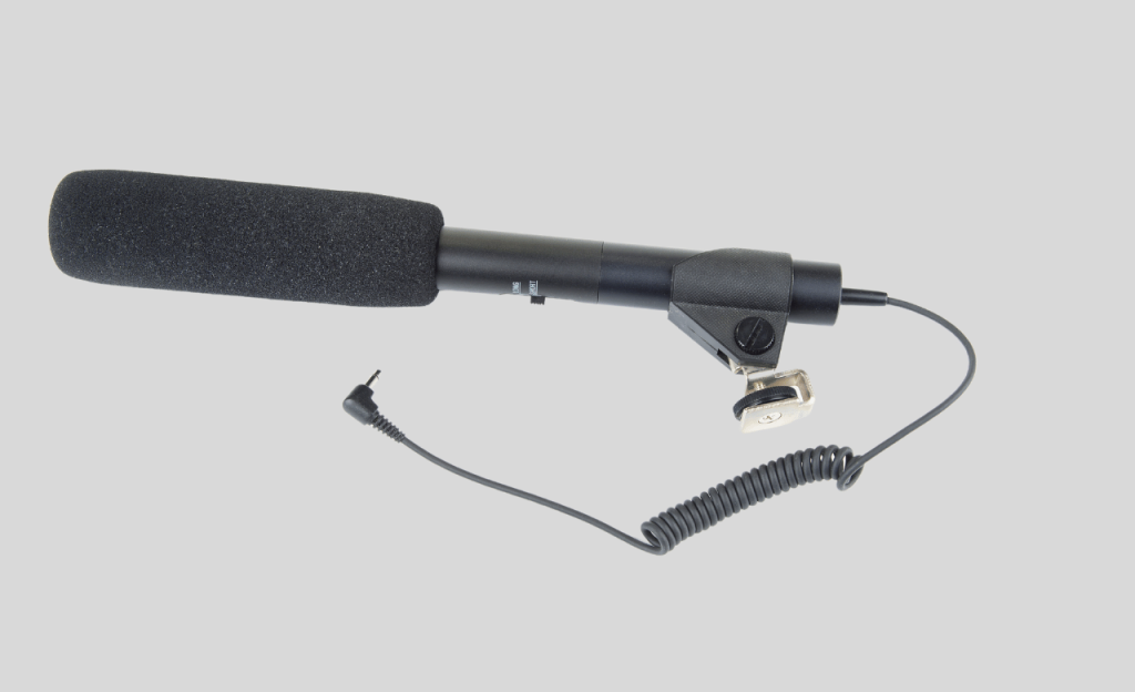 A shotgun microphone.